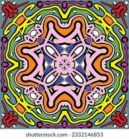 Abstract Tribal vintage ethnic seamless pattern ornamental. Festive colorful background design