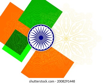 Resumen tricolor indiano ilustración de fondo vector
