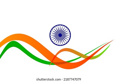 Abstract tricolor indian flag background illustration vector