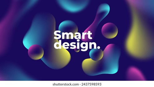 Abstract tridimensional fluid shape background vector design in eps 10