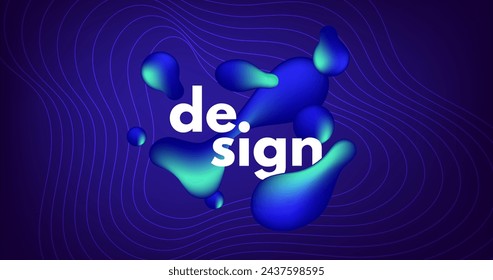 Abstract tridimensional fluid shape background vector design in eps 10