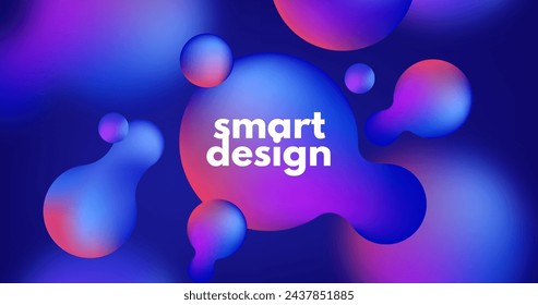 Abstract tridimensional fluid shape background vector design in eps 10