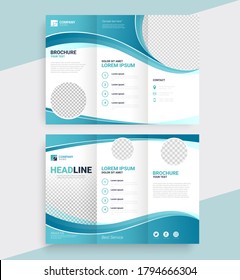 Abstract trifold brochure business template design