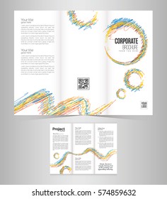 Abstract Trifold Brochure Design Layout 