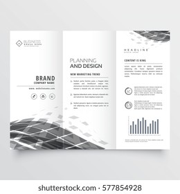 abstract trifold brochure design template