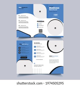 Abstract trifold brochure template concept