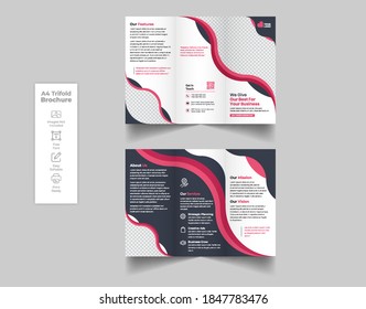 Abstract trifold brochure template design	