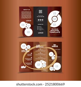 Abstract trifold brochure template design