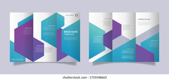 Abstract trifold brochure template. - Vector.