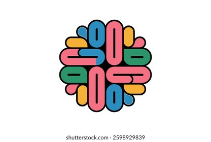 Abstract Trippy Lines Pattern. Cool Groovy Retro Texture. Psychedelic Wavy Illustration. Geometric Funky Vintage Vector Backdrop.