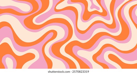 Abstract Trippy Psychedelic Texture. Y2k Geometric Pattern. Groovy Background Illustration Vector Design.