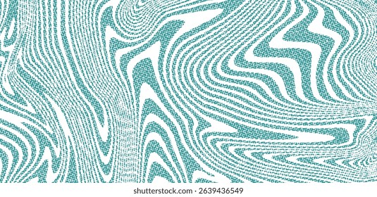 Abstract Trippy Psychedelic Texture. Y2k Geometric Green Pattern. Vector Illustration