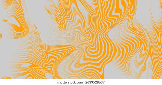 Abstract Trippy Psychedelic Texture. Y2k Geometric Orange Pattern. Vector Illustration
