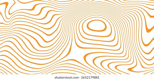 Abstract Trippy Psychedelic Texture. Y2k Geometric Orange or yellow Pattern. Vector Illustration