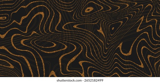 Abstract Trippy Psychedelic Texture. Y2k Geometric Orange or yellow Pattern. Vector Illustration