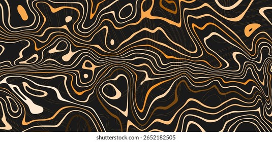Abstract Trippy Psychedelic Texture. Y2k Geometric Orange or yellow Pattern. Vector Illustration