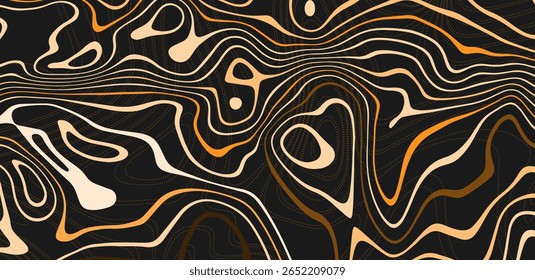 Abstract Trippy Psychedelic Texture. Y2k Geometric Orange or yellow Pattern.