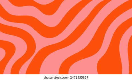 Abstract Trippy Wavy Swirl Red Background