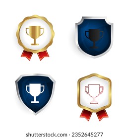 Abstract Trophy Badge and Label Collection, can be used for business designs, presentation designs or any suitable designs.