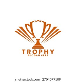 Abstrakte Trophäe Illustration Logo Design Vektor Vorlage. Trophy Logo Design Vektor Vorlage