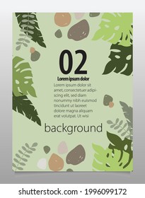 abstracto Elementos de composición de fondo tropical verde vectorial