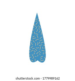 abstract tropical anthurium leaf icon over white background, flat style, vector illustration