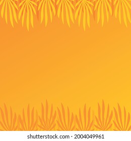 Abstract tropical background. Colorful palm trees illustration.