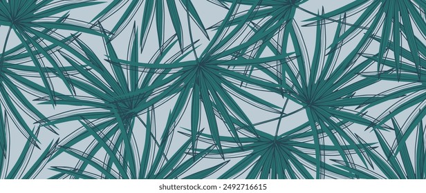 Abstractas fondo tropical con ramas de palma. Ilustración vectorial