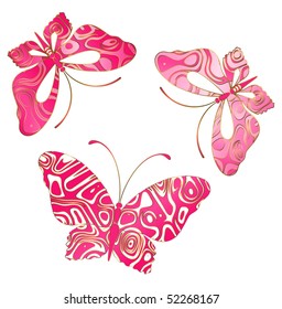 Abstract Tropical Butterfly. Beautiful illustration vector