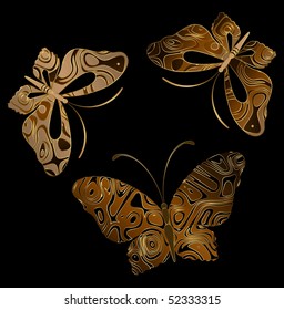 Abstract Tropical Butterfly. Beautiful illustration vector