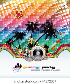 Abstract Tropical Dance Disco Flyer for Latin music event