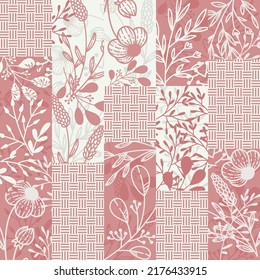 patrón textil de flores tropicales abstractas