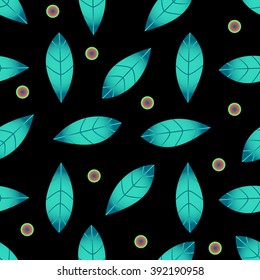 Abstract tropical flowers. Exotic seamless pattern. Vector summer plants