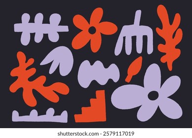 Abstract tropical hand drawn doodle artwork vector