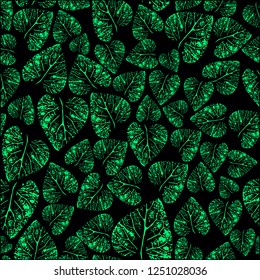 Abstract Tropical Leaf Seamless Pattern