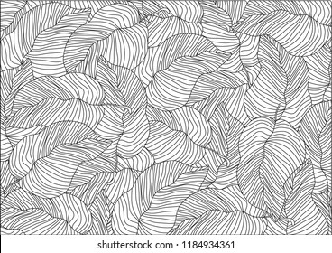 Abstract tropical leaves background design.