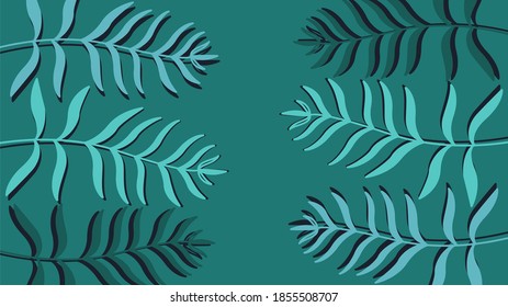 Abstract tropical leaves elements floral background