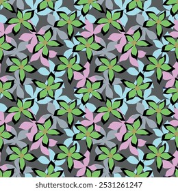 Abstract tropical leaves pattern.Vector design for fashion prints and backgrounds