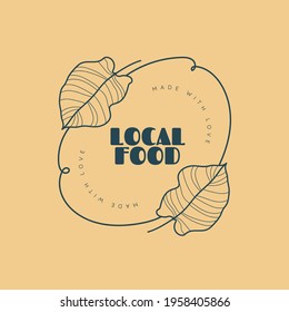 Resumen de las señales de vectores o las plantillas de logotipos de las flores de los logotipos tropicales. Ilustración floral retro con tipografía clásica. Logo Femenino. Plantilla moderna de logotipo para florista, blogger de moda, estudio de diseño.