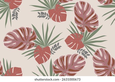 Abstract tropical pattern. Beautiful tropical. Minimal color. Fashionable, organic design print for all. Texture design, textile, fabric, fashion, Art 