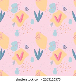 Abstract tropical pattern. Factory textiles.