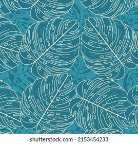 abstract tropical pattern vector background