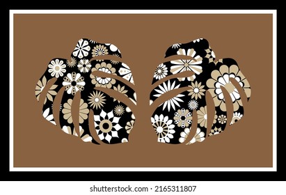Abstract tropical pattern. Vector Illustration.