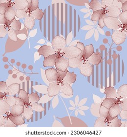 Abstract tropical pattern. Vector Illustration.