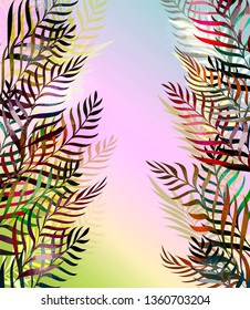 Abstract tropical plants pattern