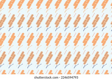 Resumen del patrón de plantas tropicales. Fantasmas exóticas dibujadas a mano. Fondo floral inmaculado hecho de hojas de follaje herbal para el diseño de moda, textil, tejido y papel tapizado. Ilustración del vector