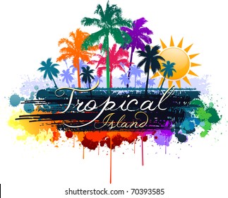 Abstract tropical summer design background