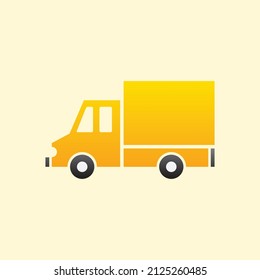 Abstract truck logo design and flat colors art
