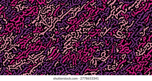 Abstract truing organic wallpaper Turing reaction diffusion monochrome seamless pattern