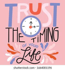 Abstract trust timing lettering design template